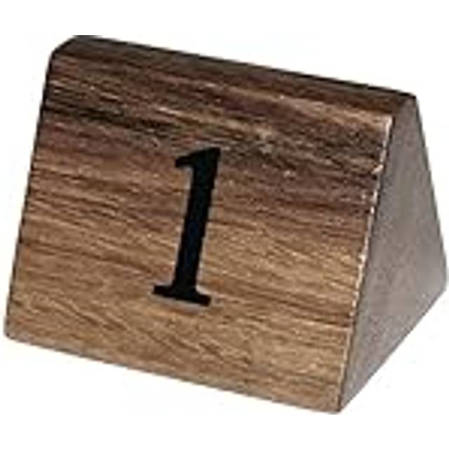 Olympia Acacia Table Number Signs Numbers 1-10