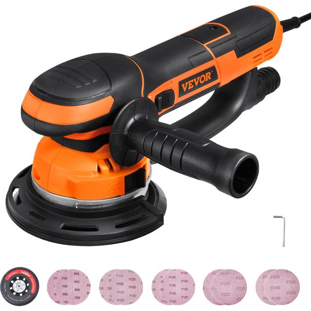 VEVOR Random Orbital Sander 6'' Dual-Action Sander 10 ST Sandpapper 6 hastigheter