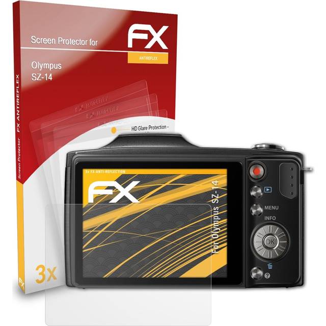 Atfolix 3x Screen Protection Film For Olympus Sz-14 Matt&shockproof
