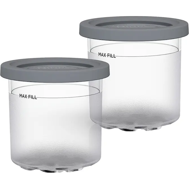 Ninja Ninja container with lid for NC300 CREAMi 2-pack Clear-gray