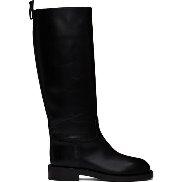 Rabanne Black Smooth Leather Tall Boots - P001 Black - FR 38