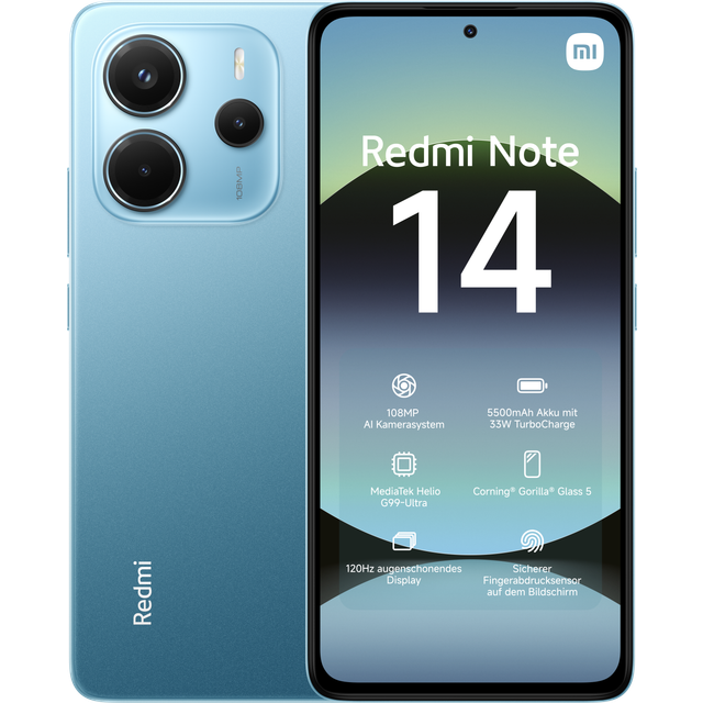 Xiaomi Redmi Note 14 4G Dual SIM 128GB 6GB RAM Blue