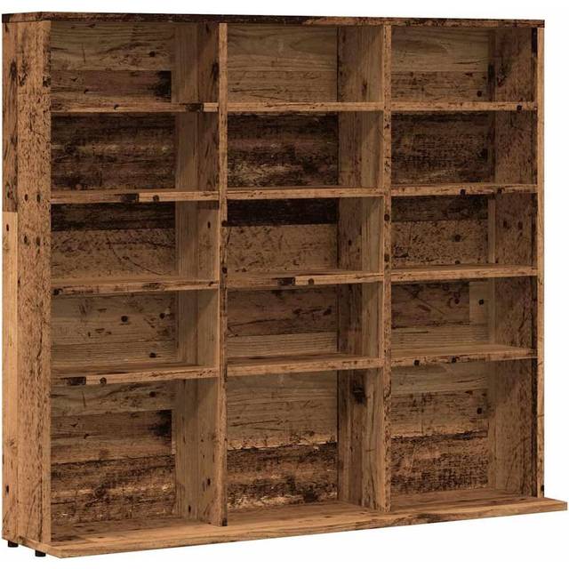 vidaXL CD Cabinet Old Wood 100x23x89.5 cm Engineered Wood - Brown