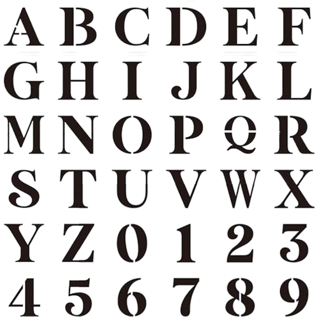 3 inch Letter Stencils for Painting On Wood 36pcs Stencils Letter Alph