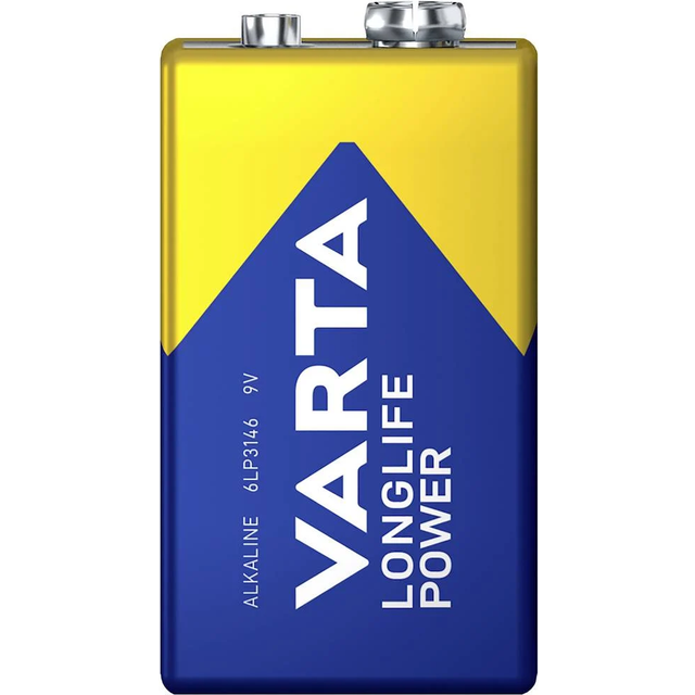 Varta Longlife Power 9V Battery (2 Pack) 04922121412