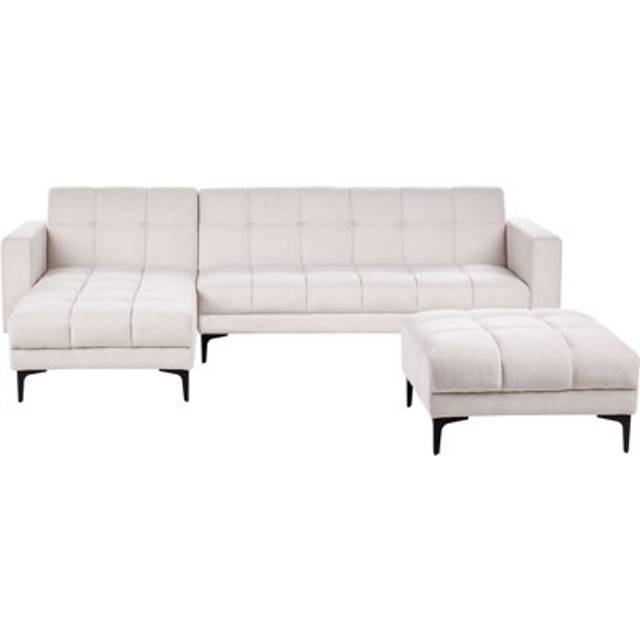 Hörnsoffa med fotpall Alnes Off-white /Svart, Högervänd - Soffgrupp Beige,Svart