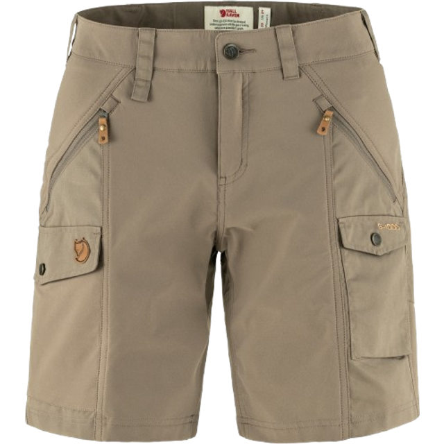 Fjällräven Nikka Shorts Curved - Vandringsshorts - Dam Suede Brown EU 38