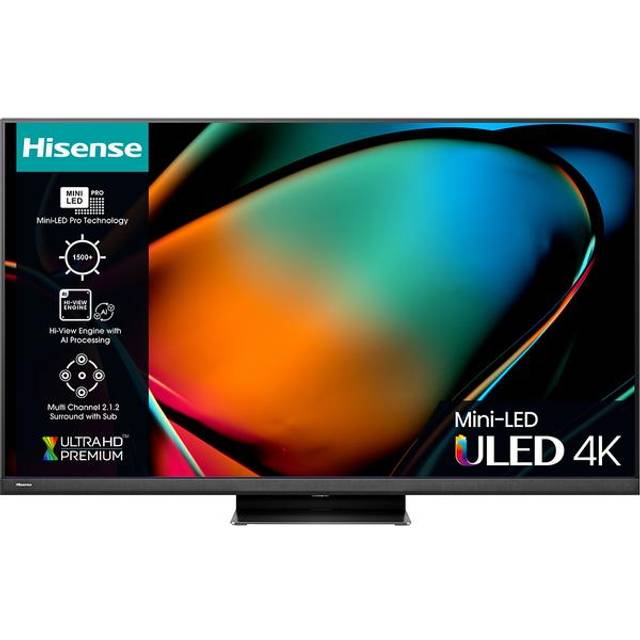 Hisense 55 Inch Mini-LED Smart TV 55U86KQTUK, Quantum Dot Colour, Dolby Vision IQ & Atmos, iMax Enhanced, 2.1.2 Channel Speakers, Youtube, Netflix and