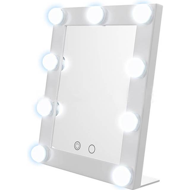 Sminkspegel med LED-lampor och touchkontroll