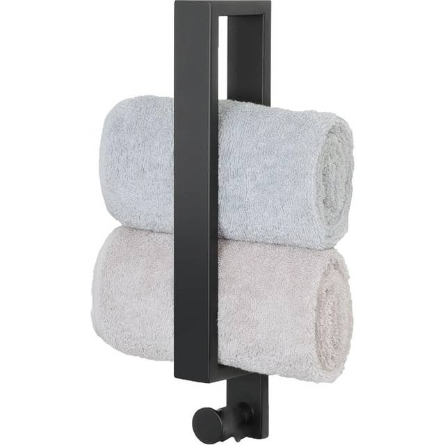 Bungert 3cm 1 Wall Mounted Required Towel Bar - Black (30cm H X 3cm L X 7cm D)