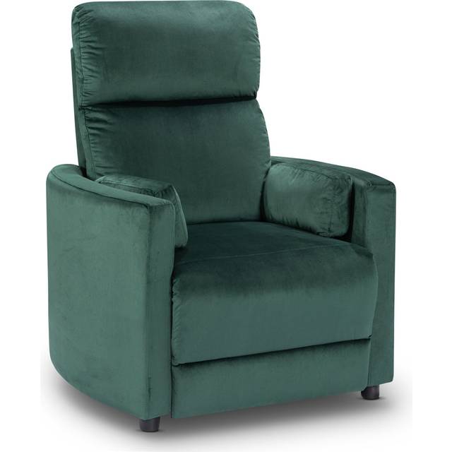 Velvet Manual Recliner Chair - Green (106cm H X 88cm W X 92.5cm D)
