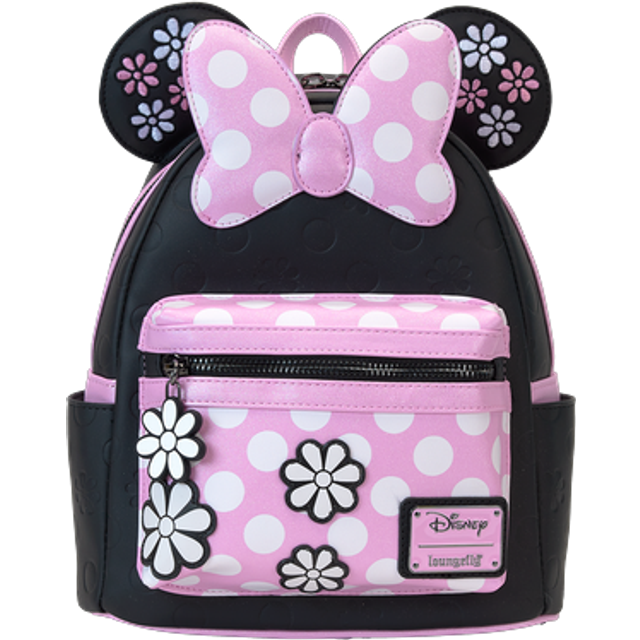 LOUNGEFLY Minnie Floral Rock The Dots Mini Backpack - Disney