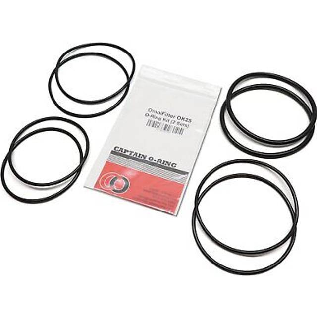 Captain O-Ring - Replacement OK25 O-Rings Compatible with OmniFilter OB1  WH5  U25 Water Filter Housings (2 Sets  8 O-Rings)