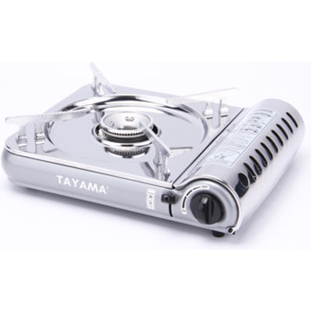 Tayama BDZ-155B 10 in. 8000 BTU Stainless Steel Gas Stove, Grey & Black