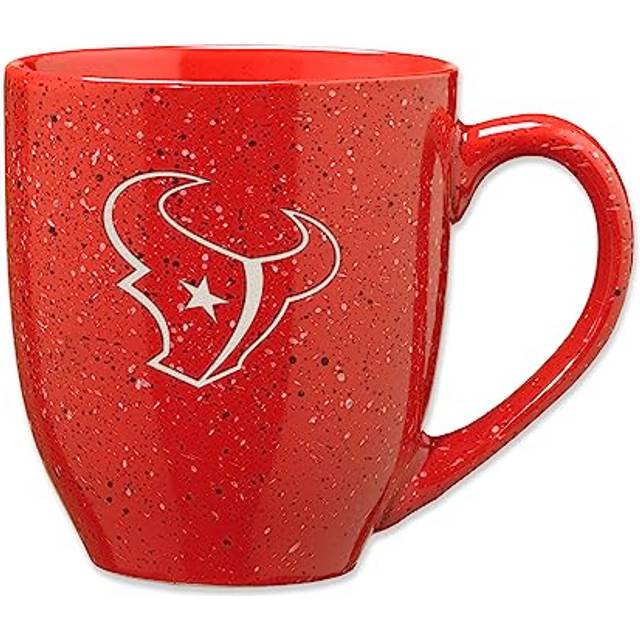 Rico Industries NFL Football Houston Texans Alternate 16 oz Team Color Laser Engraved Speckled Ceramic Coffee Mug