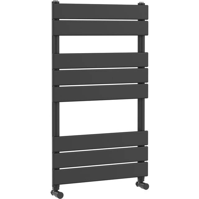 Piazza Flat Panel Heated Towel Rail 840mm h x 500mm w - Anthracite - Nuie