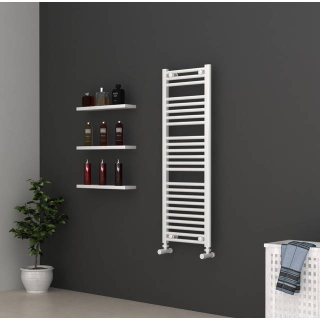 Shaunda Vertical Straight Towel Rail - White (115cm H x 40cm W x 3cm D)