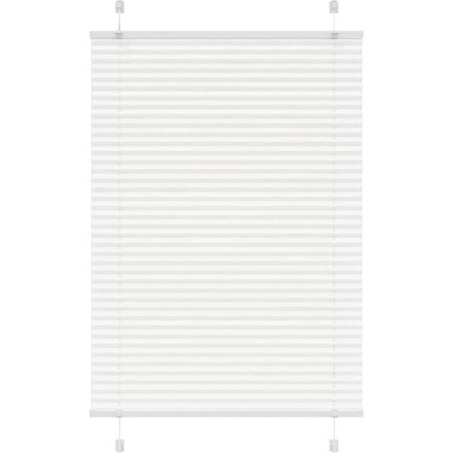 vidaXL Pleated Blind White 85x100 cm Fabric Width 84.4 cm Polyester