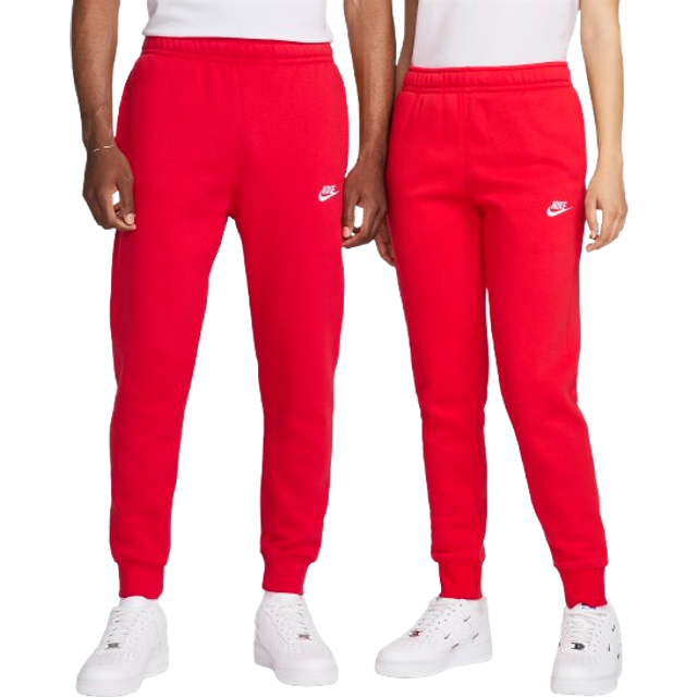 Nike Mens Club Fleece Sweatpants Joggings Bottoms Red BV2671 - XL
