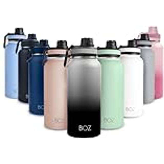 Stainless Steel Water Bottle - Vaccum Insulated Water Bottle 32 Oz - Wide Mouth BPA Free Sport Water Bottle for Gym with Spout Lid - Thermal Hot &
