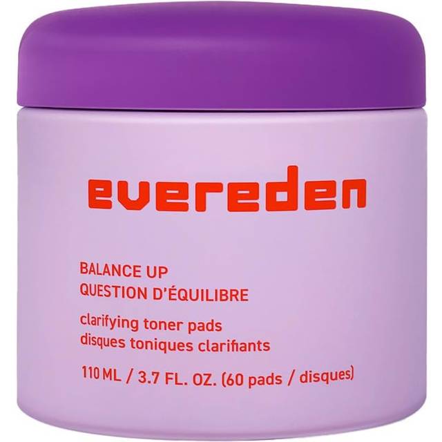Evereden Balance Up Toner Pads for Face - Clean and Vegan Pre-Teen Water-Based Face Toner Pads with Green Tea, Chamomile, and White Tea For Oily and P