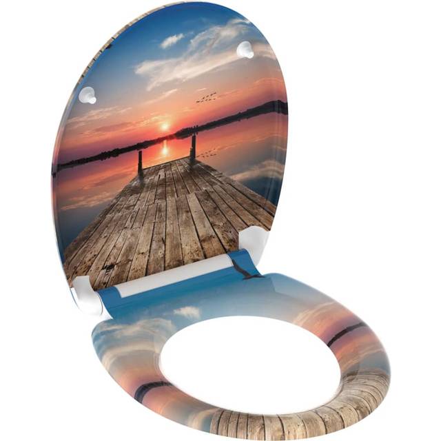 SCH?TTE Toilet Seat with Soft-Close Quick Release Bathroom WC Bidet Seat Kit