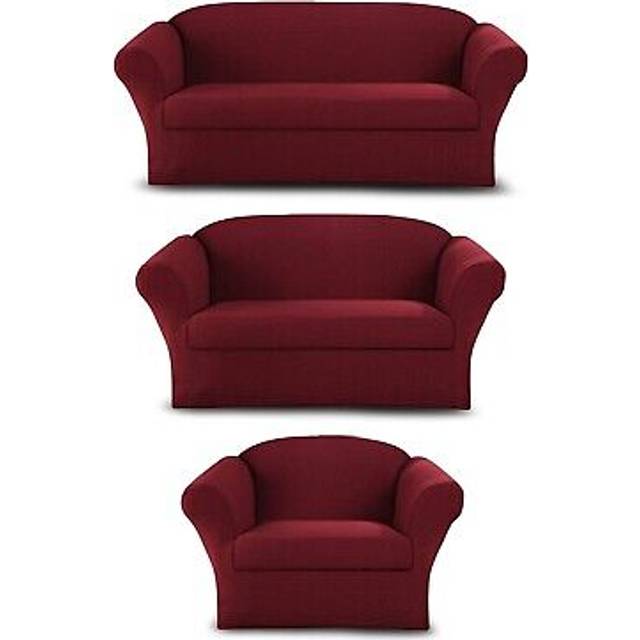 Sapphire Home 3-Piece Couch Cover Set  Sofa  Loveseat  and Arm Chair Slipcovers  Form fit Stretch  Wrinkle Free  Furniture Protector  Sofa Covers for