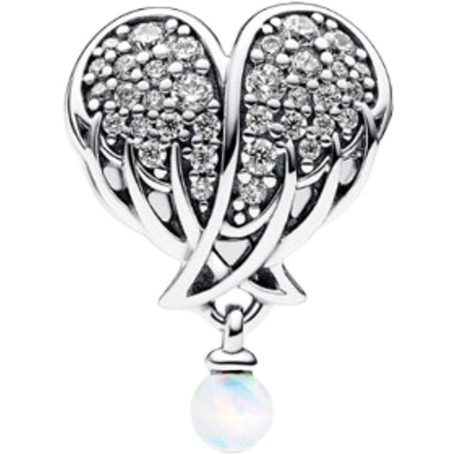 Pandora Sparkling Angel Wings & Heart Charm