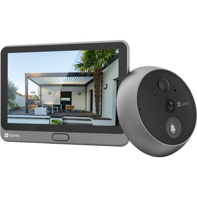 EZVIZ Peephole Camera (Door View Cam) with Touch Screen Monitor, 14?50mm Peephole, 35?105mm Door Thickness, Wireless Video Doorbell Security Camera