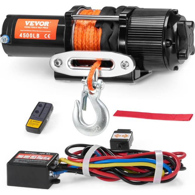 VEVOR Elektrische Seilwinde 12V 2041KG Elektrowinde Motorwinde Offroadwinde ATV