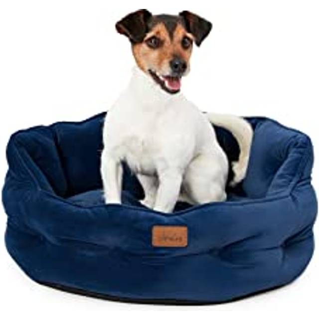 Rosewood Joules Chesterfield Pet Bed, Navy Blue, Small, For Dogs & Cats