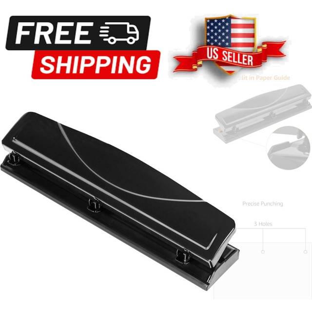 Amazon Basics 3 Hole Punch  10 Sheet Capacity  Black