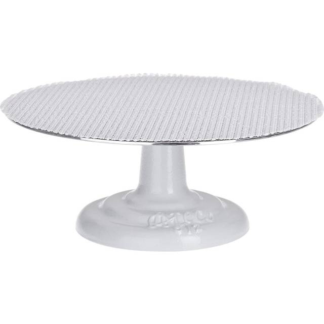 Ateco Revolving Cake Decorating Stand  Aluminum Turntable and Cast Iron Base with Non-Slip Pad  12-Inch