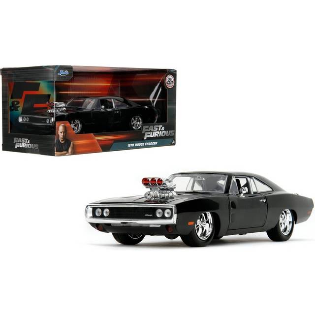 1970 Dodge Charger Black with Race Interior "Fast & Furious" Movie 1/24 Diecast Model Car by Jada