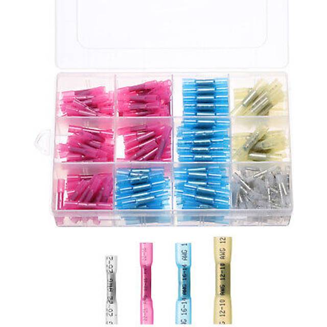 300 Pcs Heat Shrink Butt Connectors Electrical Crimp Wire Connectors Kit