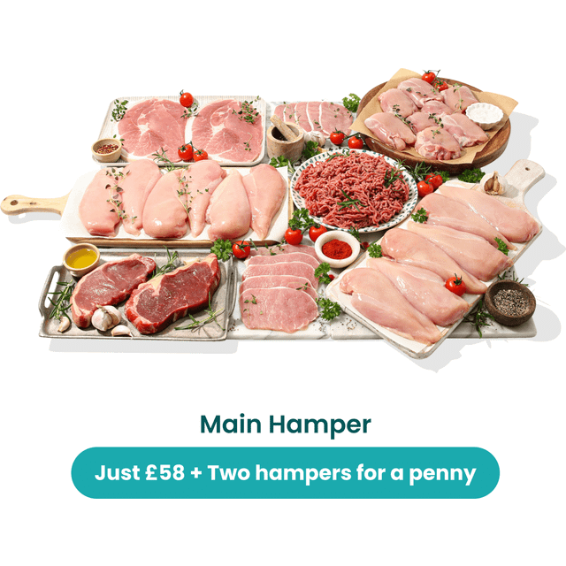 MuscleFood Healthy Savings Hamper, Buy 1 Get 2 for 1p, Premium Meats, Chicken, Beef, Bacon, Gammon, Pork, Sausages, Meatballs, Burgers