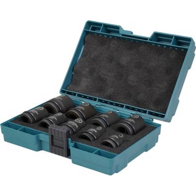 "Makita E-16564 9 Piece Impact Black Socket Set 1/2"" Sq Drive Metric + Pin + Case"