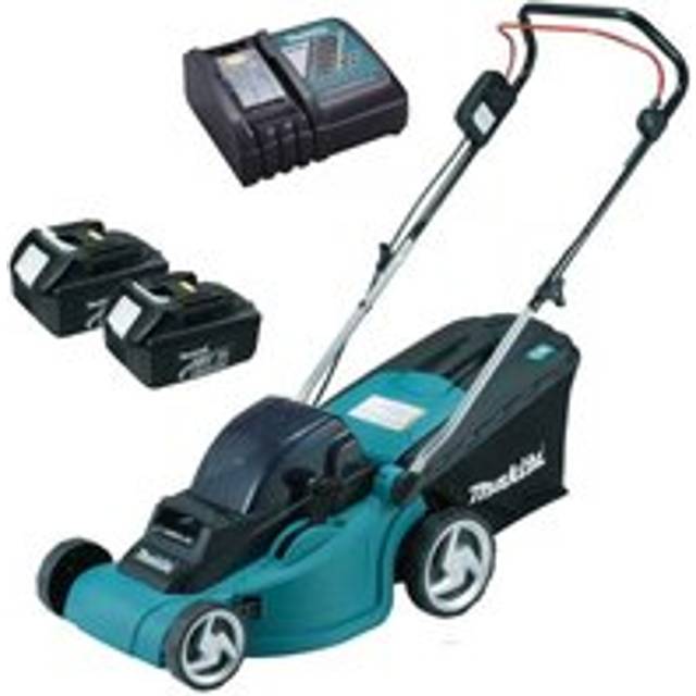 Makita DLM380RFE 18v 36v LXT Cordless Lawn Mower + 2 x 3.0ah Batteries + Charger