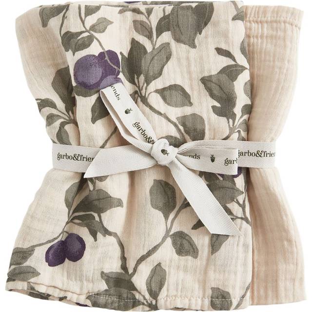 Garbo&Friends Plum Muslin filt liten 2 delar 60x60 cm