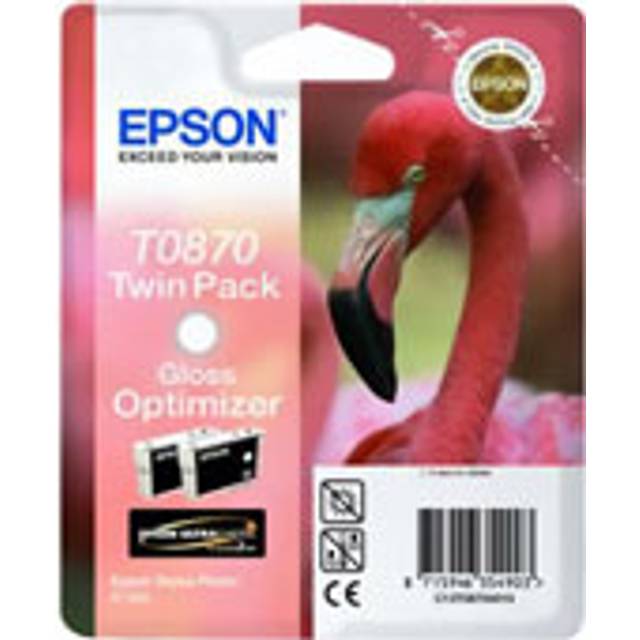 Epson C13T08704010 Original Epson T0870 Twin Pack UltraChrome Hi-Gloss2 Gloss Optimizer Ink Cartridges