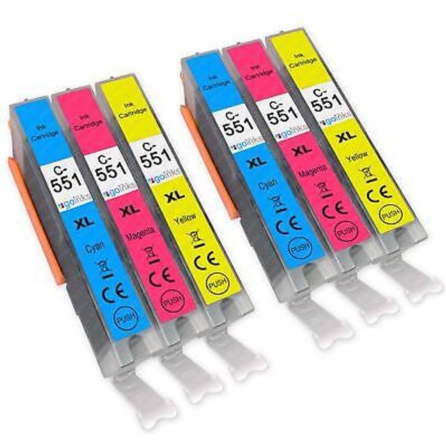 6 c/m/y printer ink cartridges for canon pixma ip8750, mg5600, mg6600, mg7550