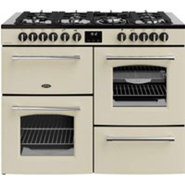 Belling Farmhouse 110DF 110cm Dual Fuel Range Cooker with Gas Hob - Cream - A Rated