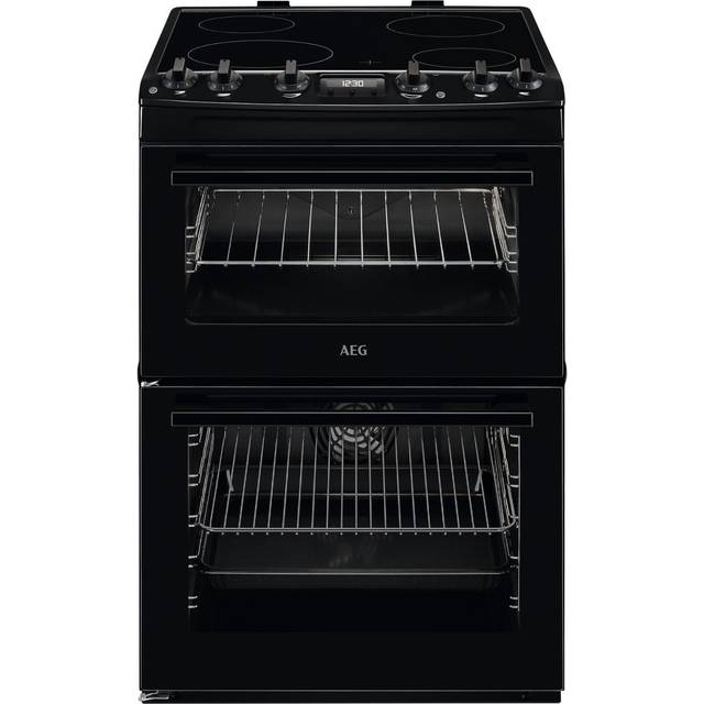 AEG 5000 Series CCX6540ACB 60cm Double Oven Ceramic Electric Cooker - Black