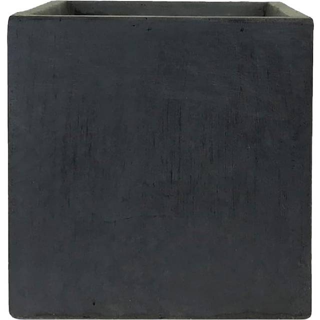 wilko Flower Box Faux Lead Dark Grey Light Concrete Outdoor Planter 25cm