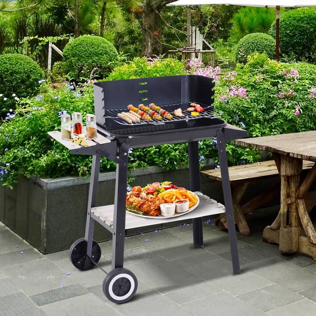 Outsunny Trolley Charcoal Barbecue