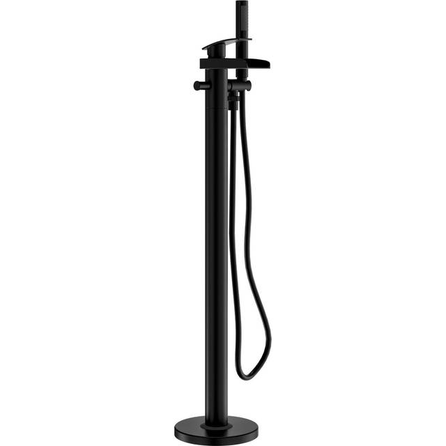 Matt Black Freestanding Bath Shower Mixer Tap - Elina