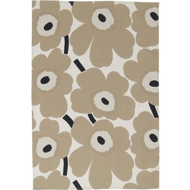 Marimekko - Pieni Unikko kökshandduk 47x70 cm 2-pack vit/beige/mörkblå