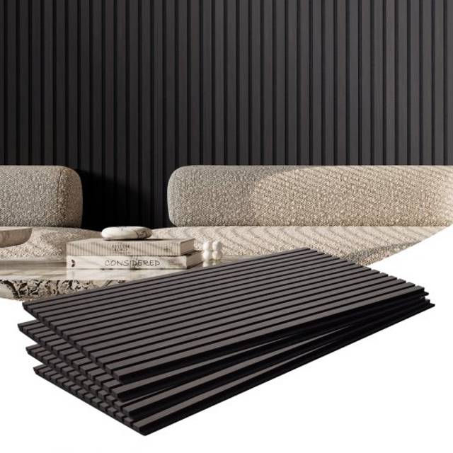 VEVOR 4x Akustikpaneele Akustik Wandpaneele Paneele Lamellenwand 1200x600x21mm