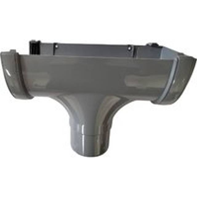 FloPlast Industrial/ Xtraflo Gutter Stopend Outlet - 170mm Grey