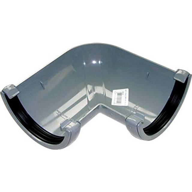 FloPlast Half Round Gutter Angle - 90 Degree x 112mm Grey